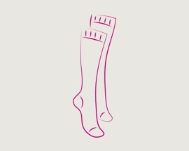 Ikonica za par kompresivnih čarapa za konzervativne mere